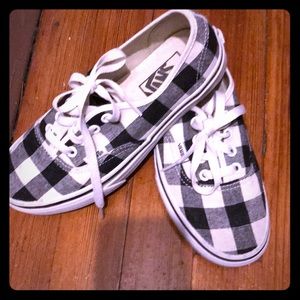 Gingham vans sneakers